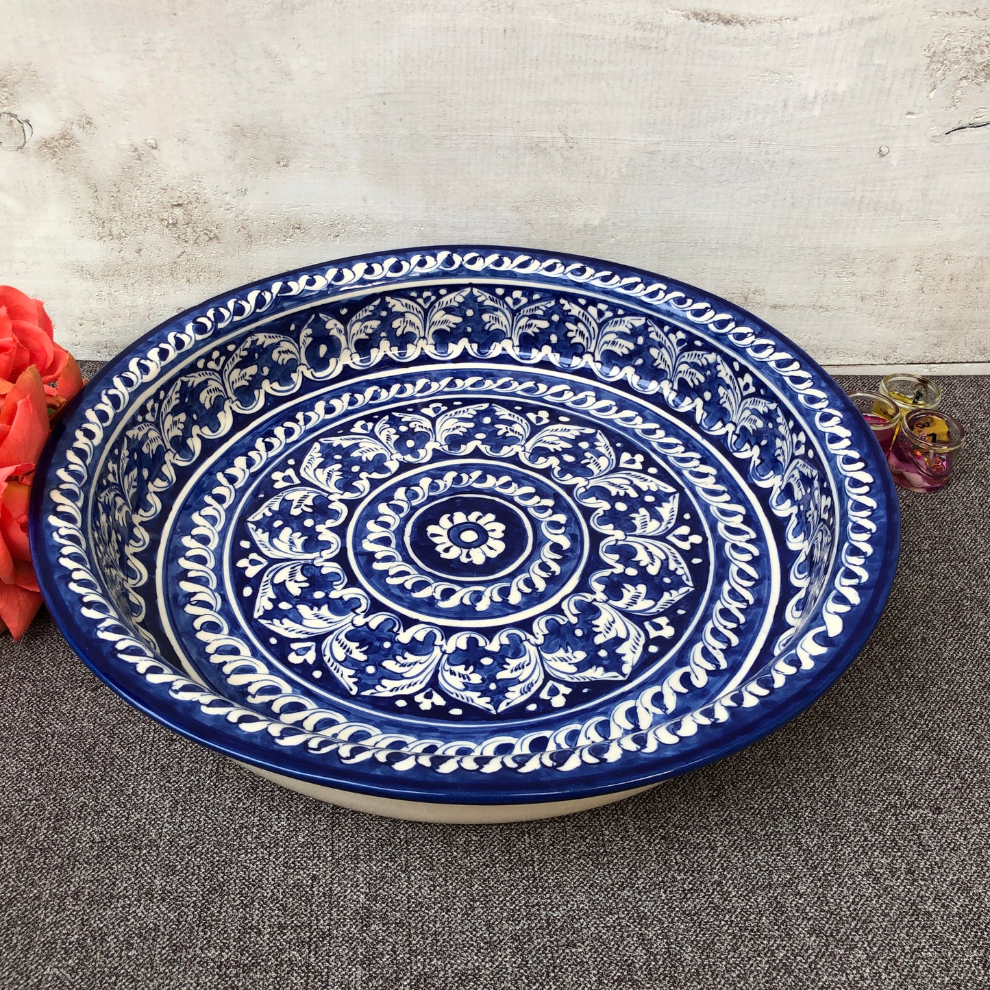 Blue Felicity Medium Fruit Bowl