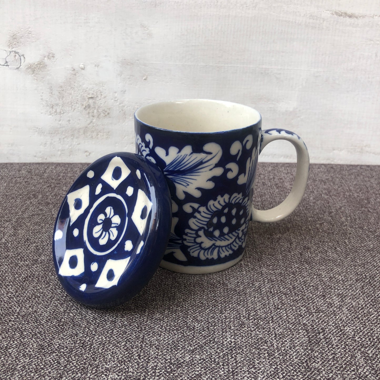 Blue Flower Cover Mug