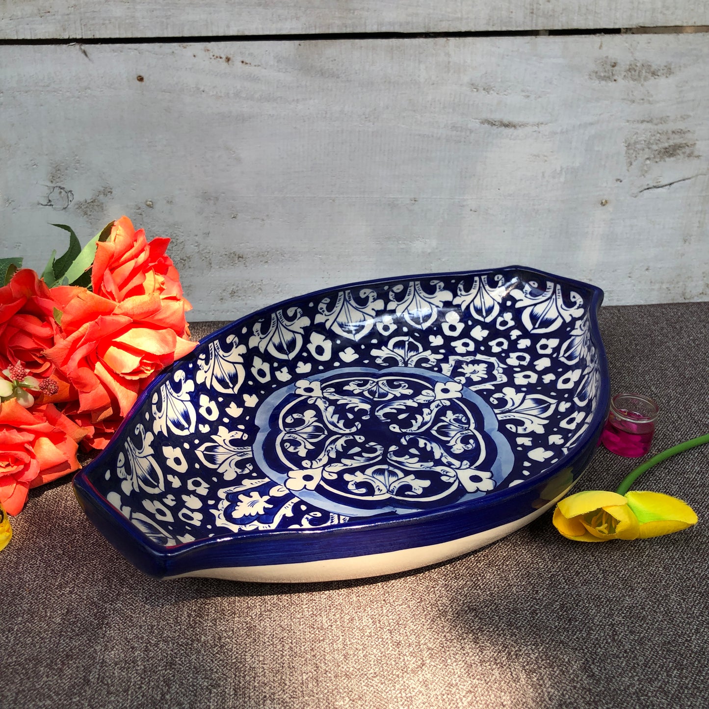 Blue Celico New Oval Dish