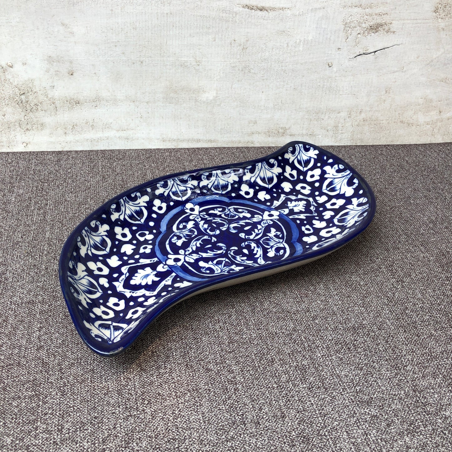 Blue Celico Leaf Dish