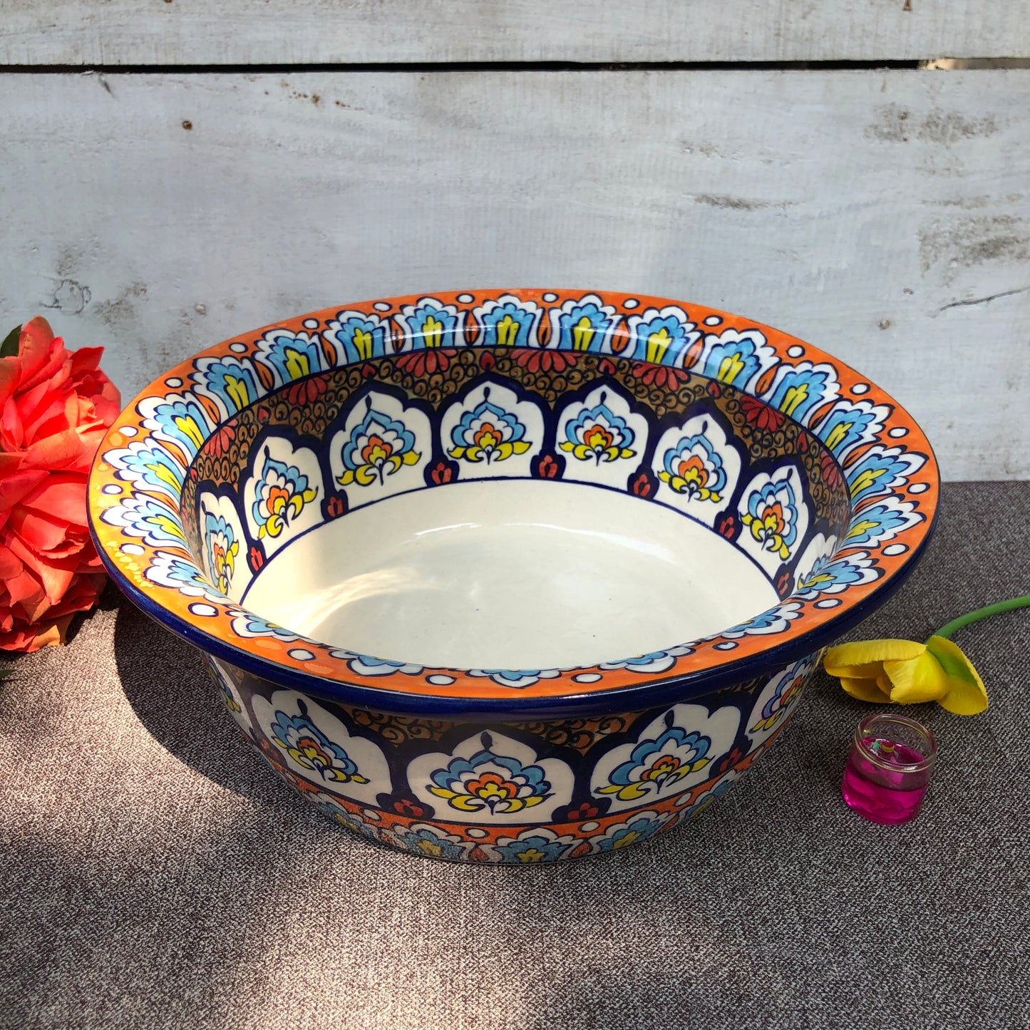Brown Large Deep Bowl