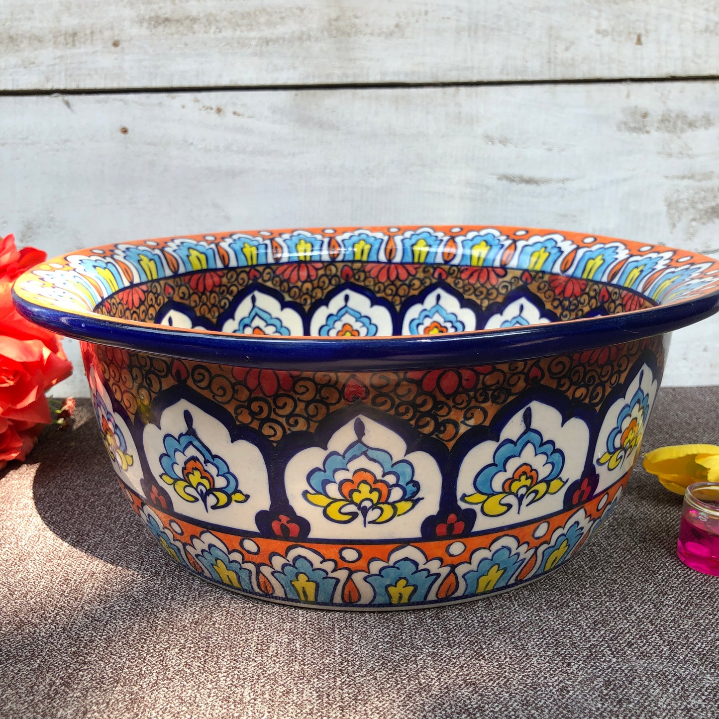 Brown Large Deep Bowl