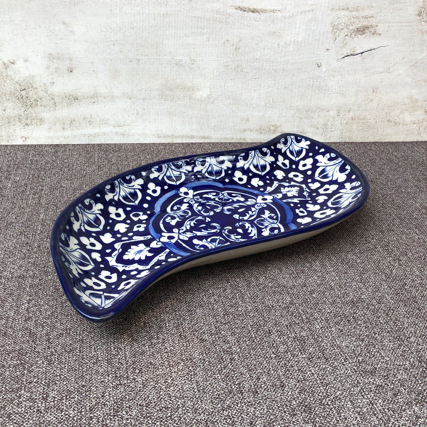 Blue Celico Leaf Dish
