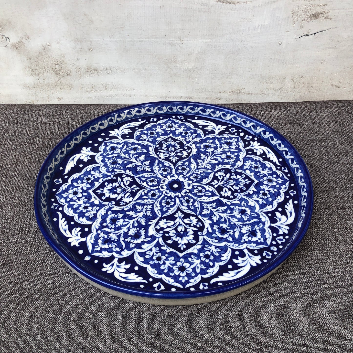 Antique Design Deep Pizza Platter