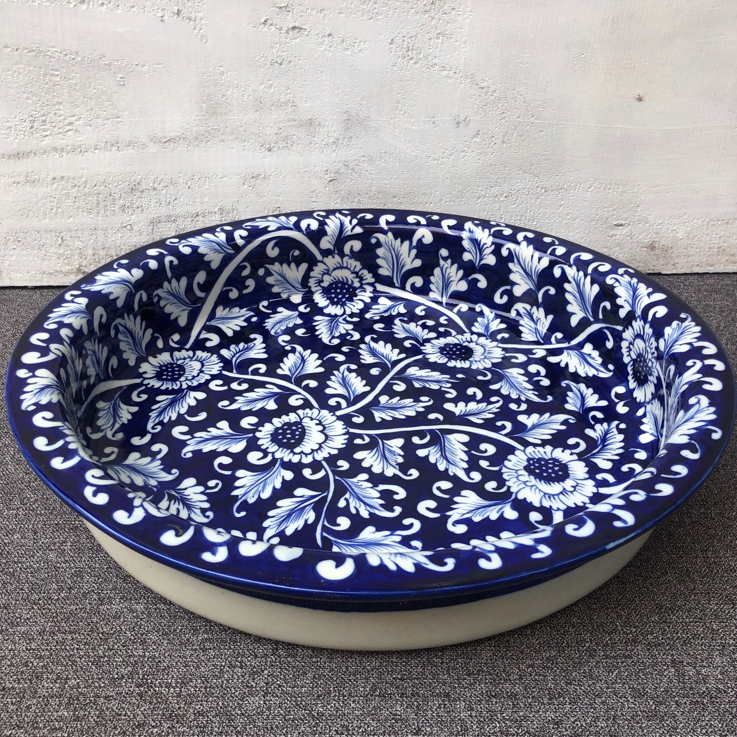 Blue Flower Big Fruit Bowl