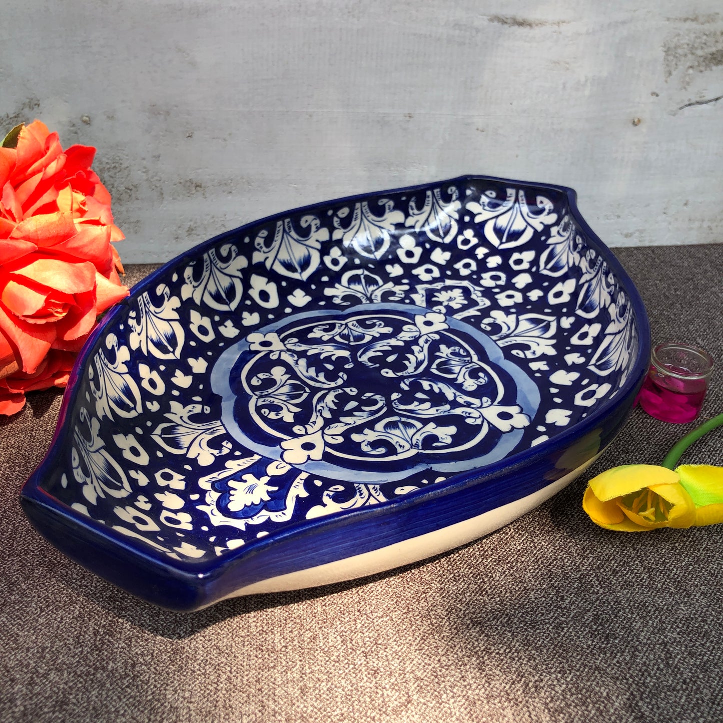 Blue Celico New Oval Dish