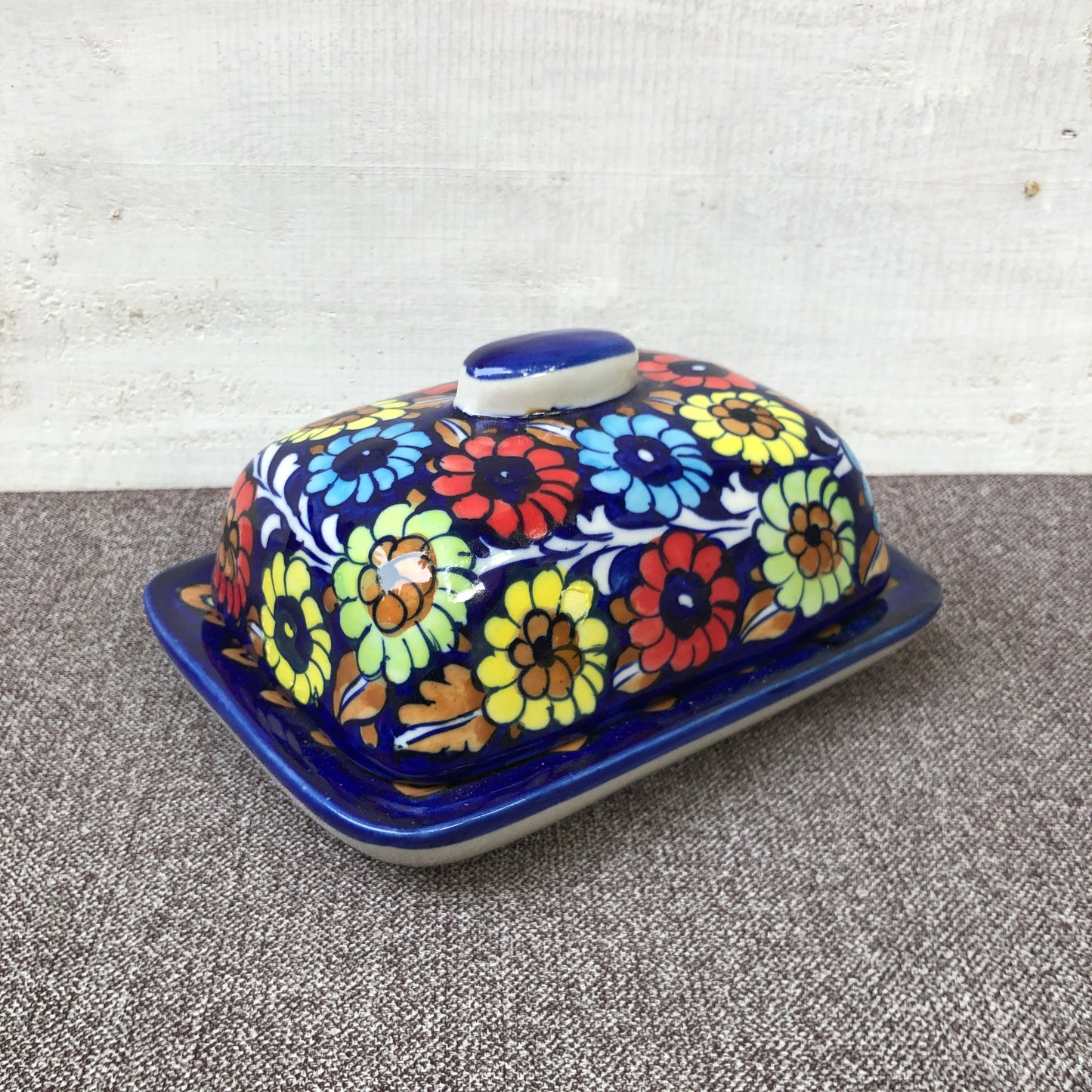 Jungle Flower Butter Dish