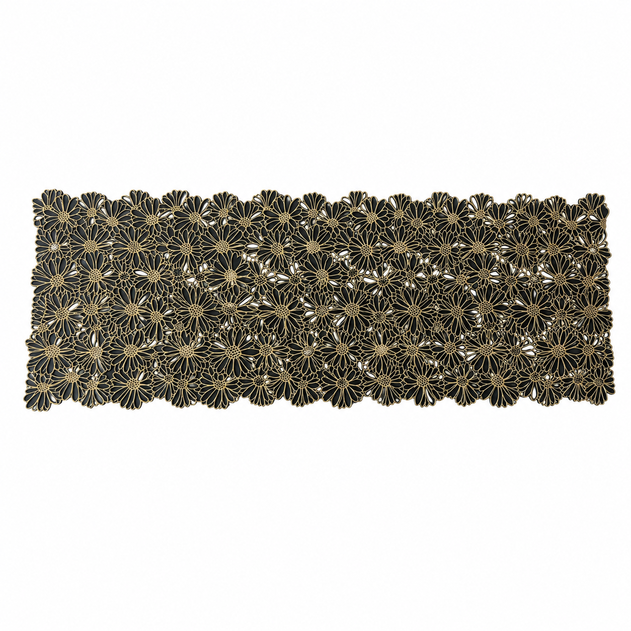 Black Floral Table Runner