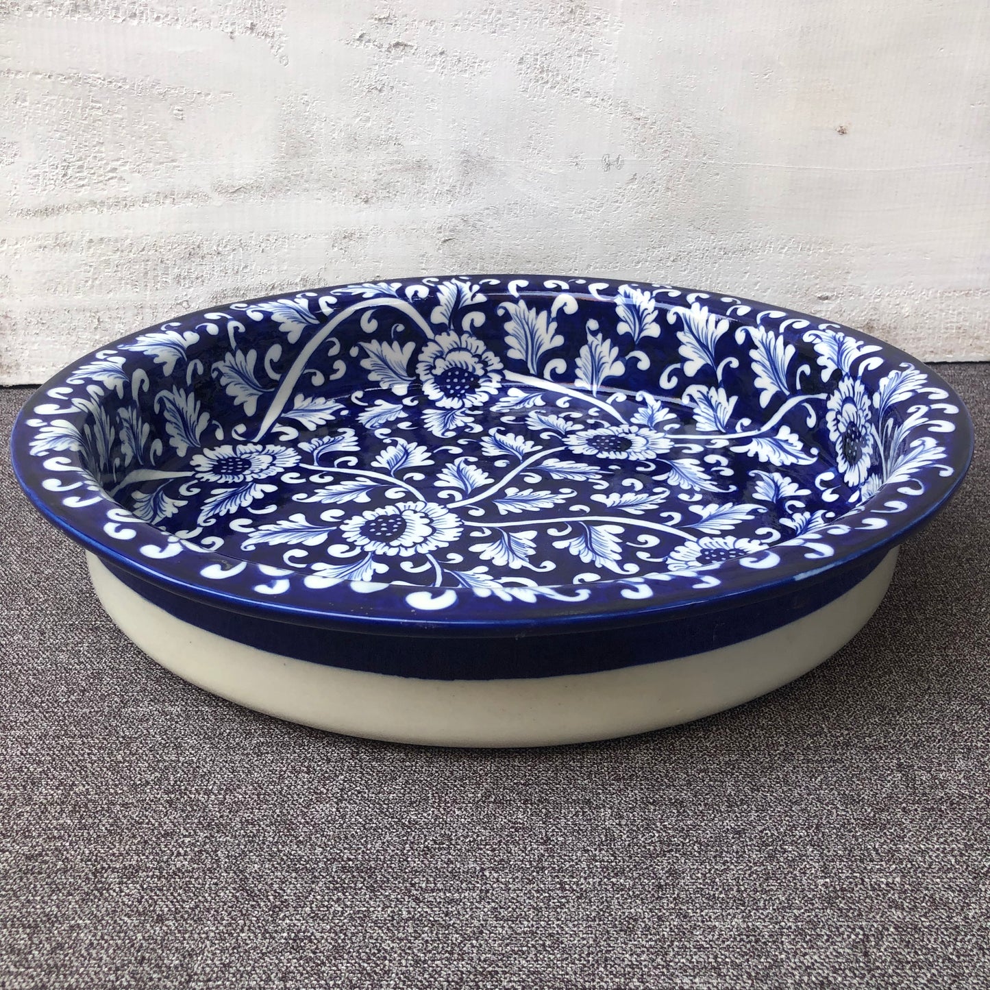 Blue Flower Big Fruit Bowl