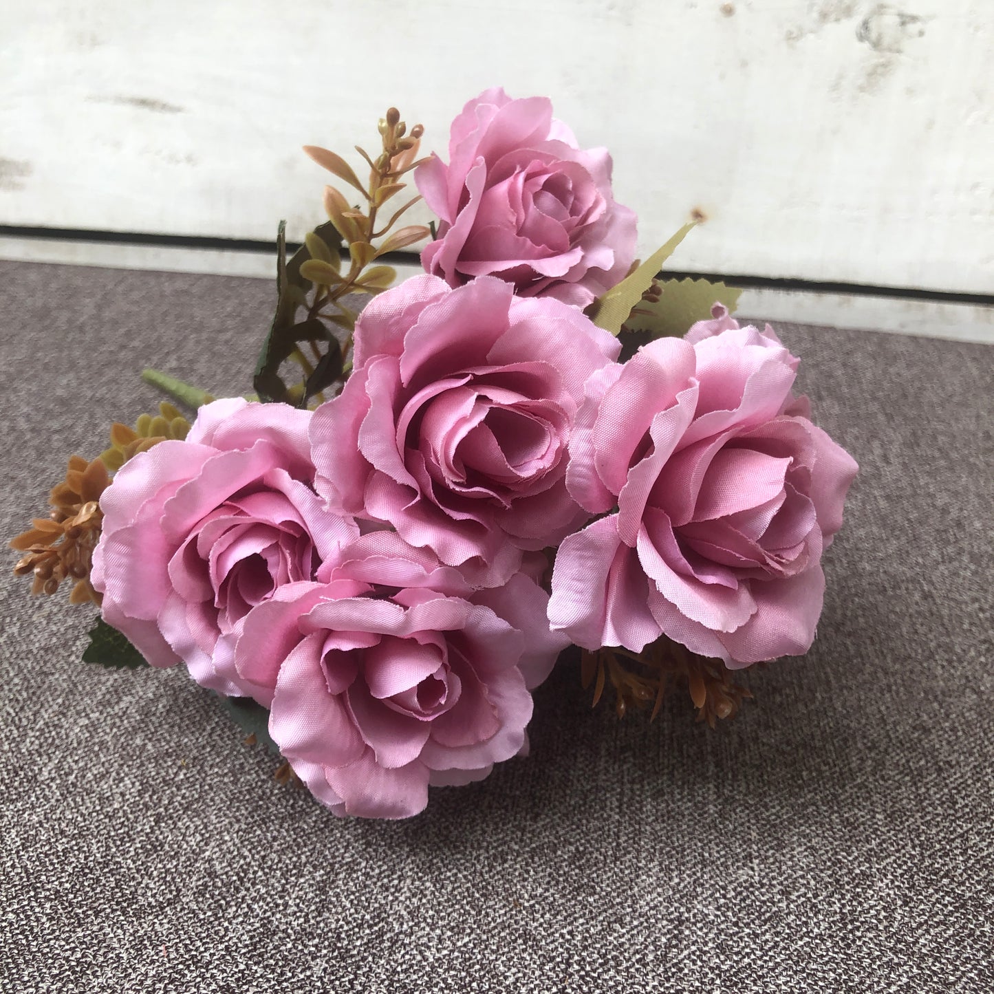 Rose Pink Artificial Flower Bunch