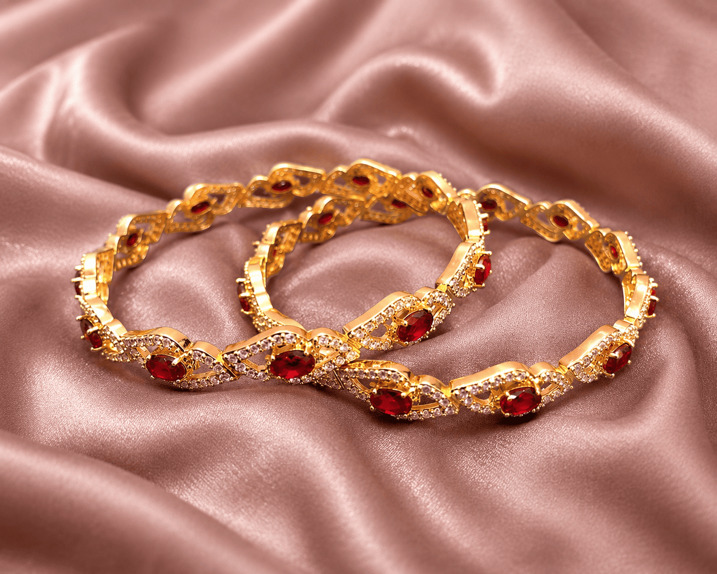 Golden Maroon Bangle