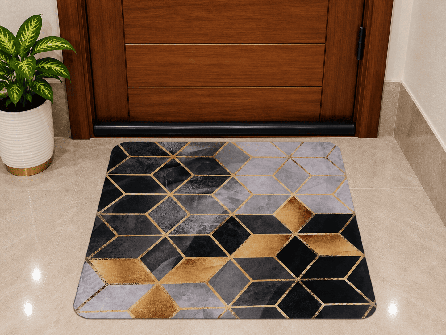 Elegant Scroll Door Mat