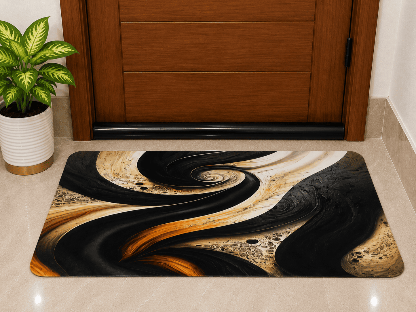 Floral Welcome Door Mat