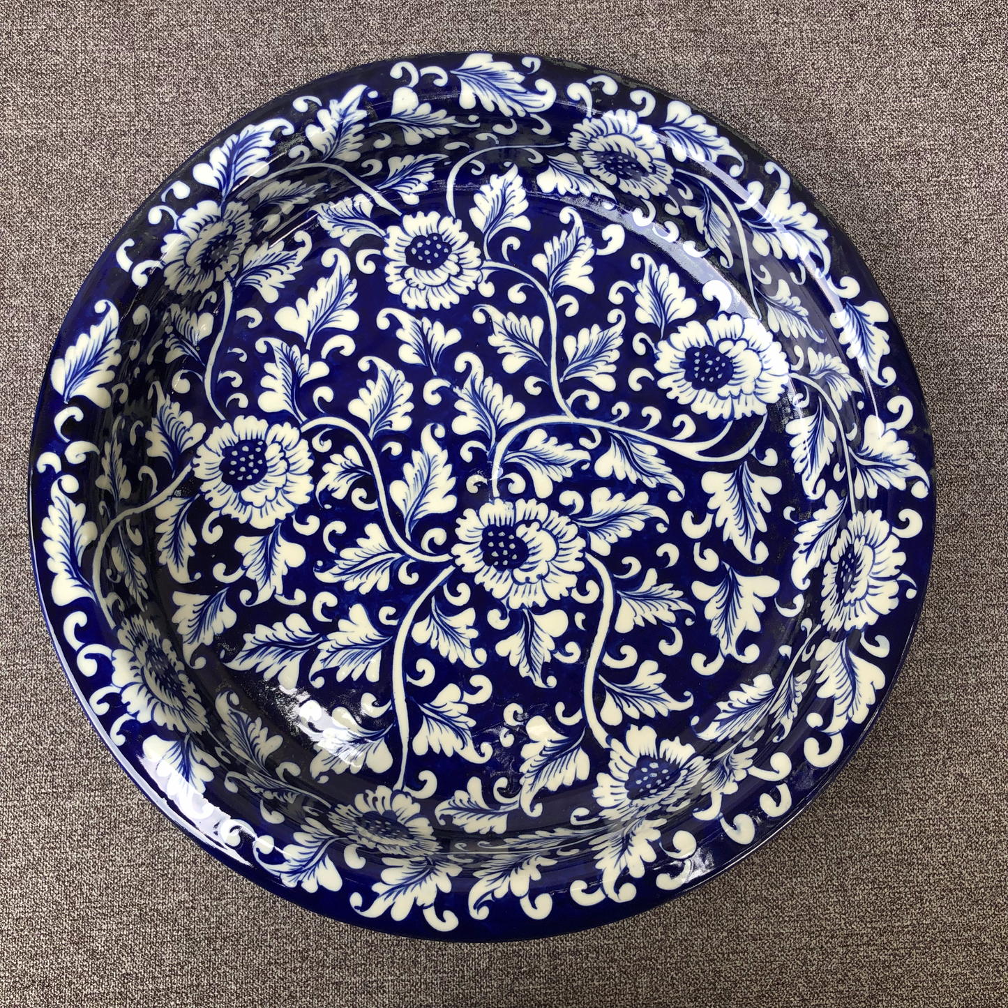 Blue Flower Medium Fruit Bowl