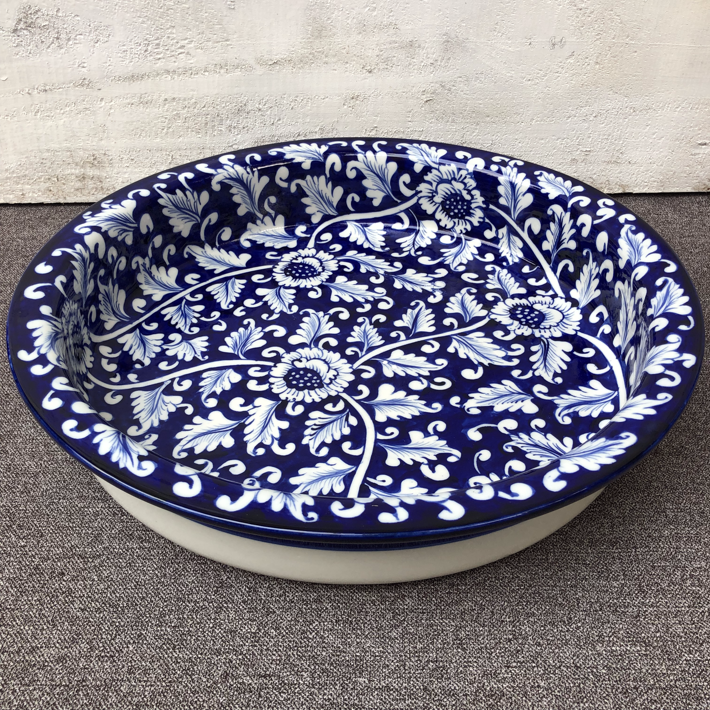 Blue Flower Medium Fruit Bowl