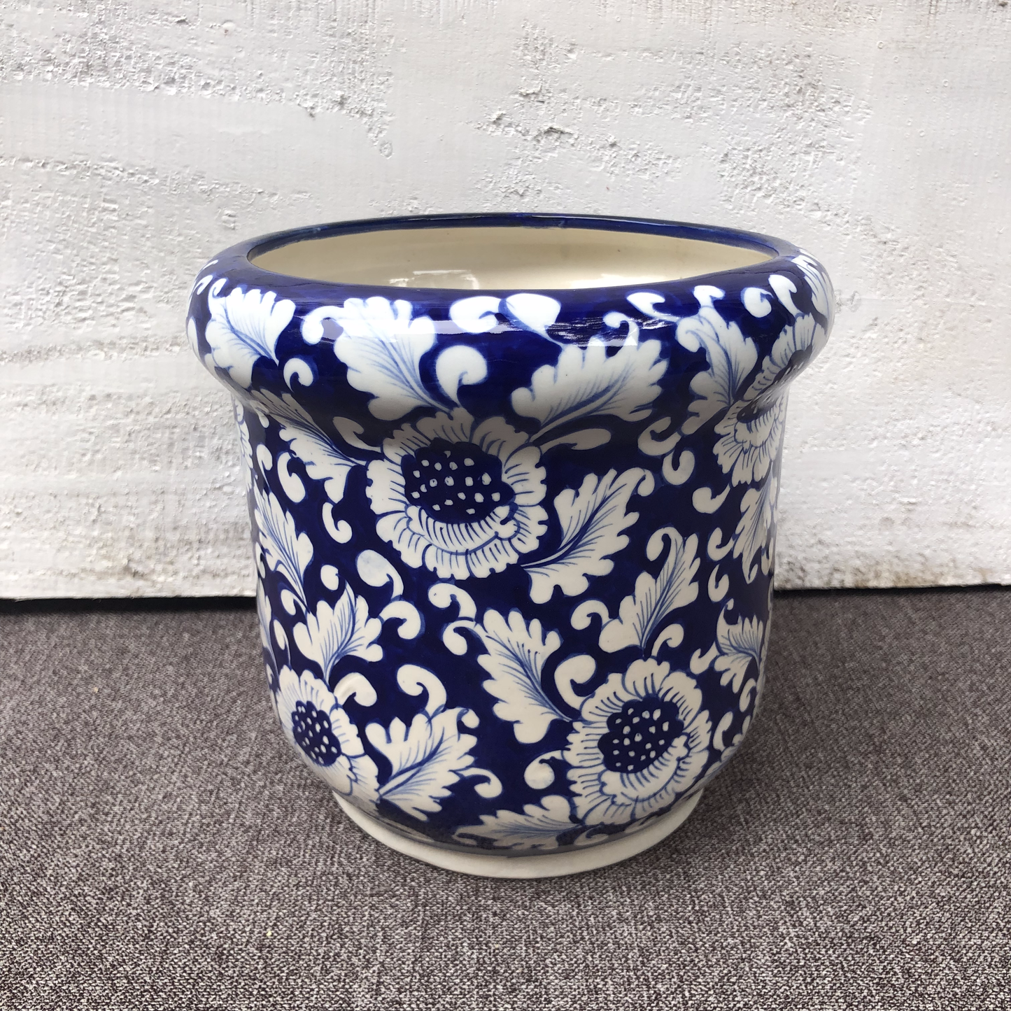 Blue Flower Medium Planter