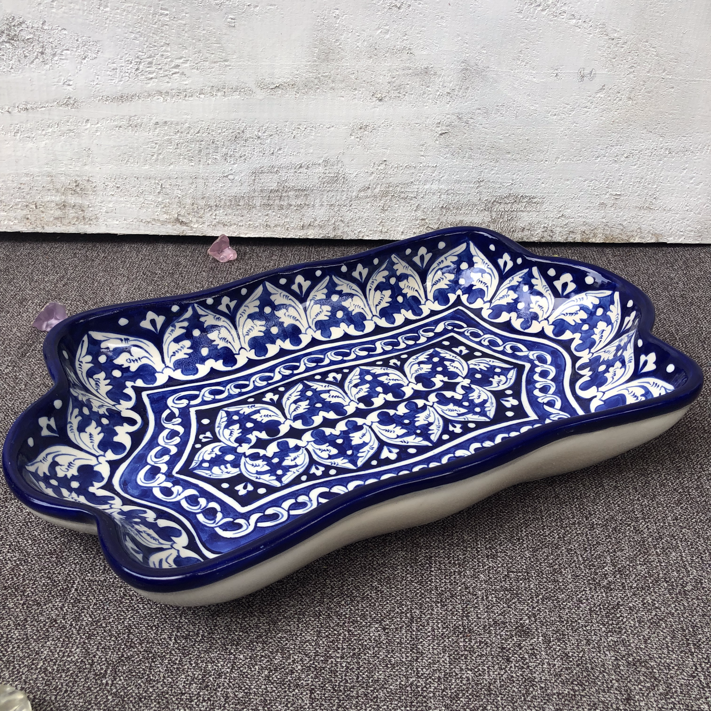 Blue Felicity Med Rectangle Dish