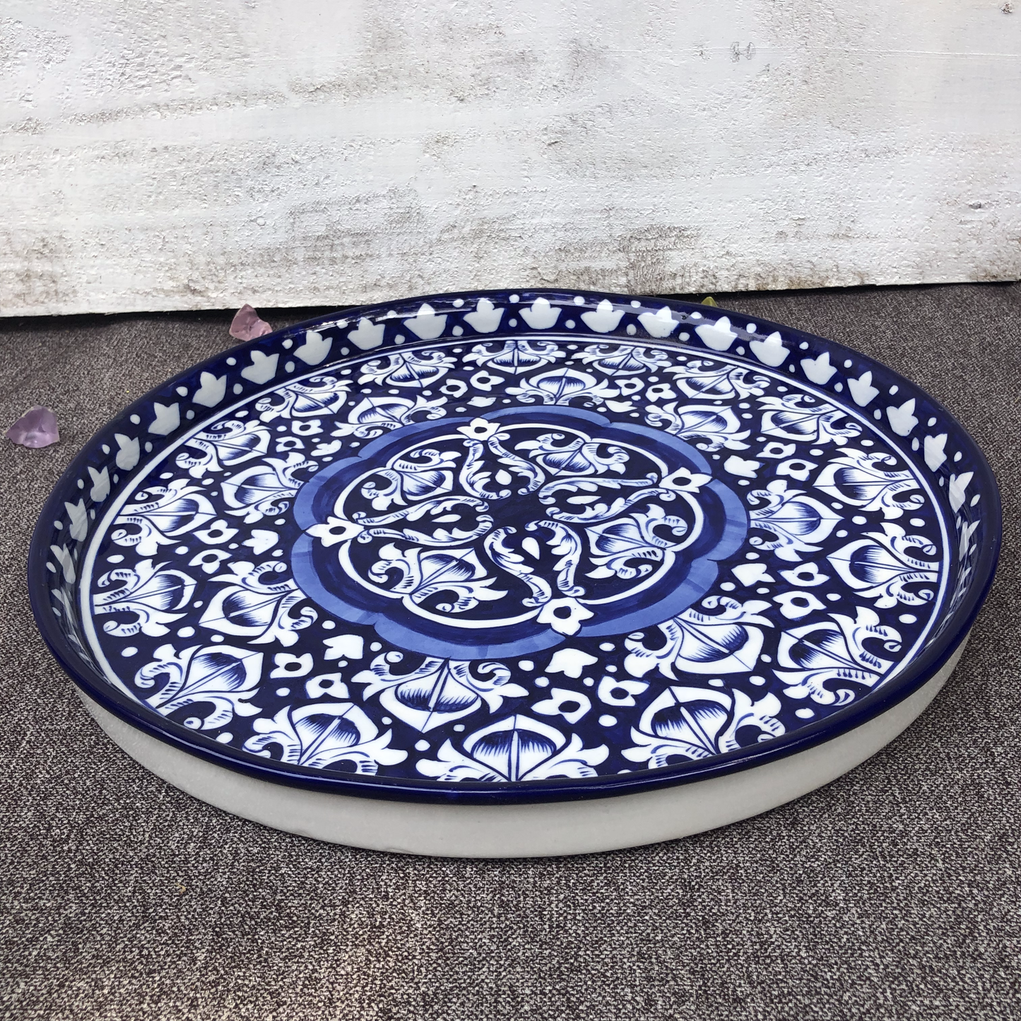 Blue Celico Deep Round Platter