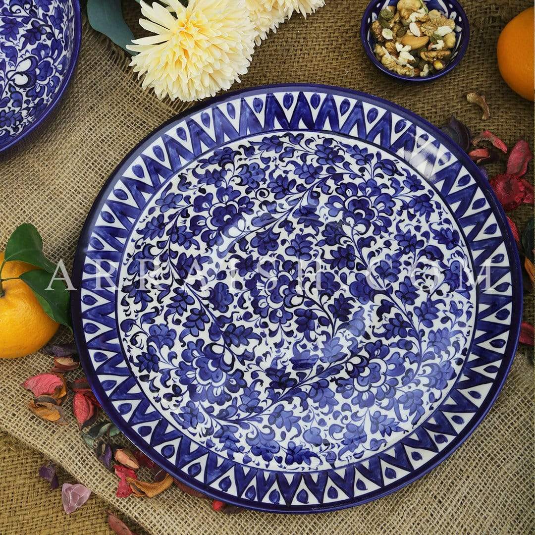 Plates & Platters Serina Blue Round Platter