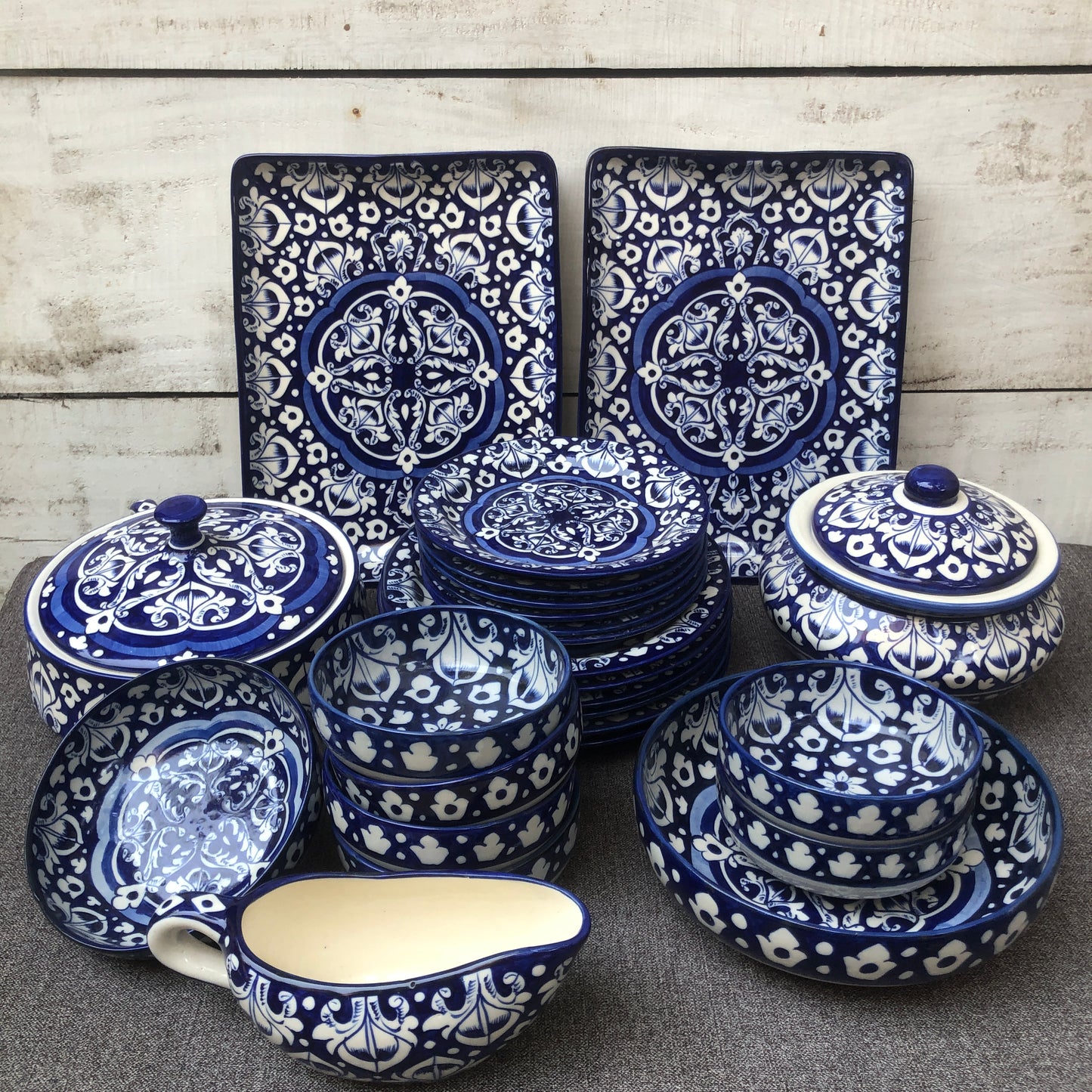 Blue Celico Dinner Set - 6 Persons Serving