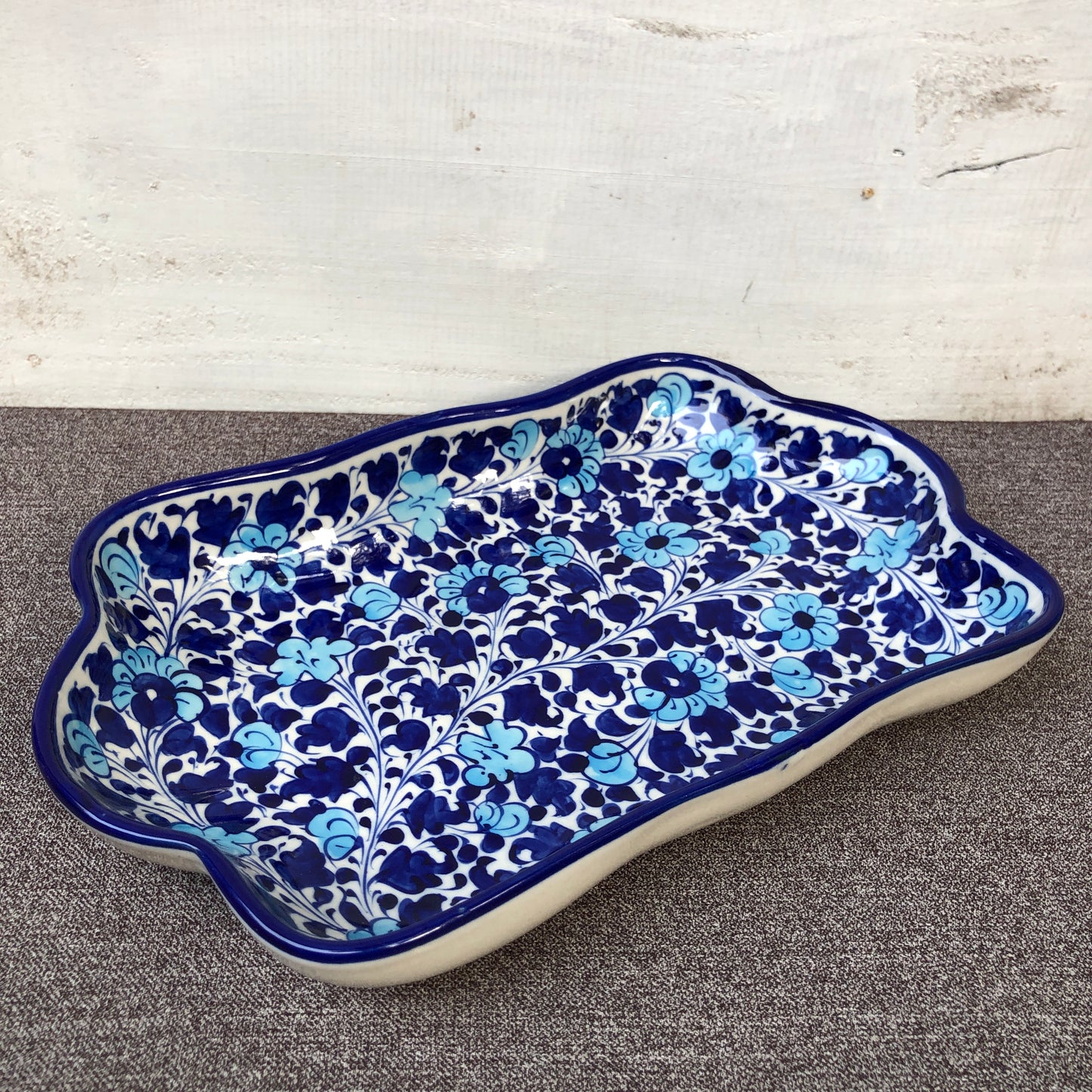 Light Serina Blue Medium Rectangle Dish