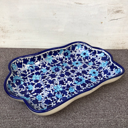 Light Serina Blue Medium Rectangle Dish
