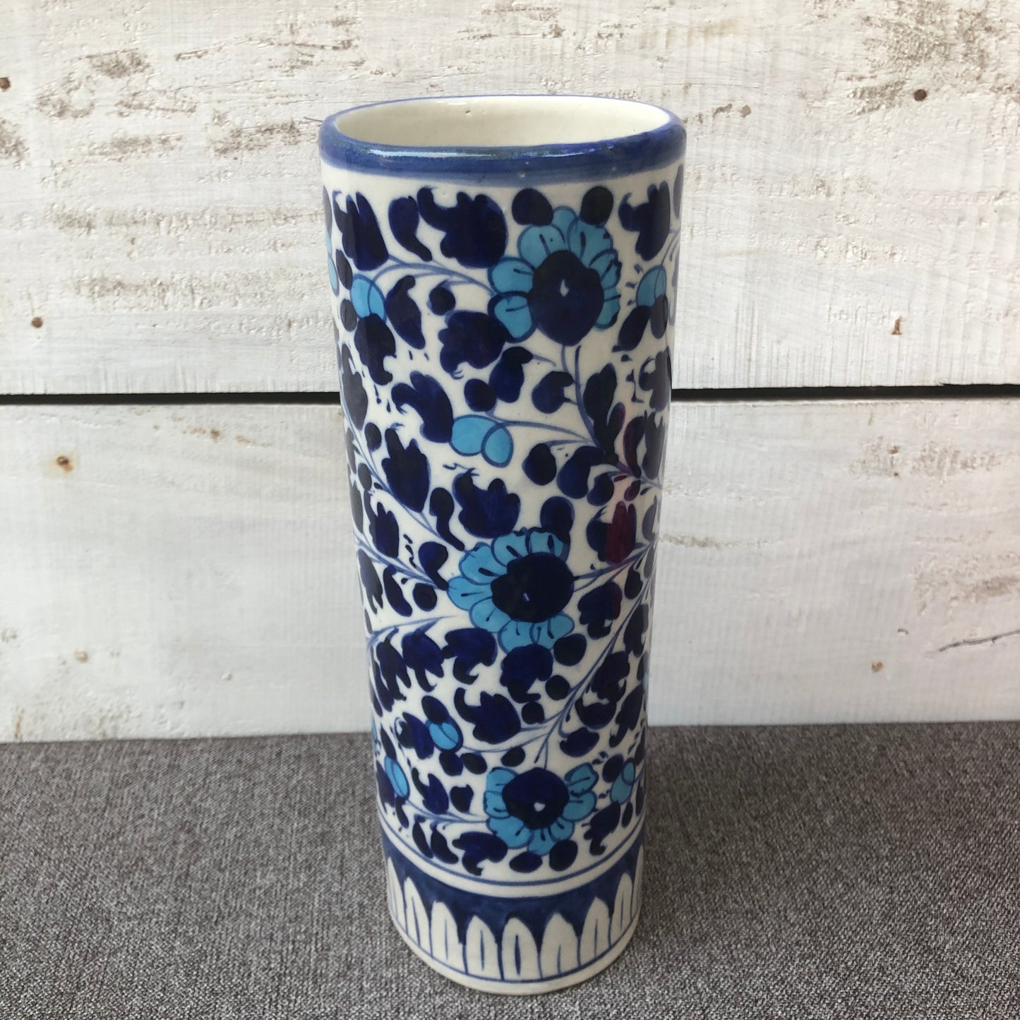 Light Serina Blue Big Cylinder Vase
