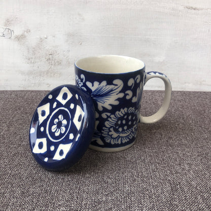 Blue Flower Cover Mug