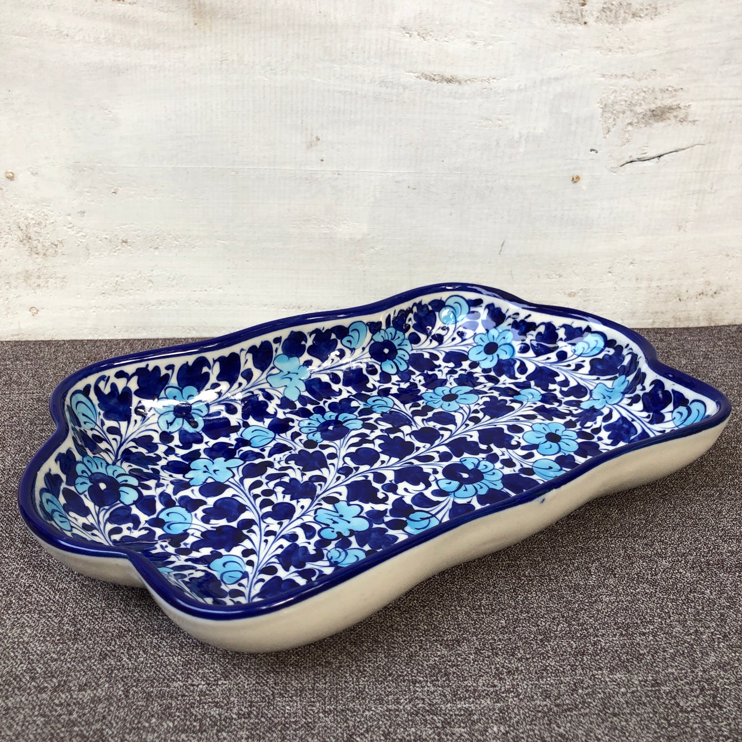 Light Serina Blue Medium Rectangle Dish