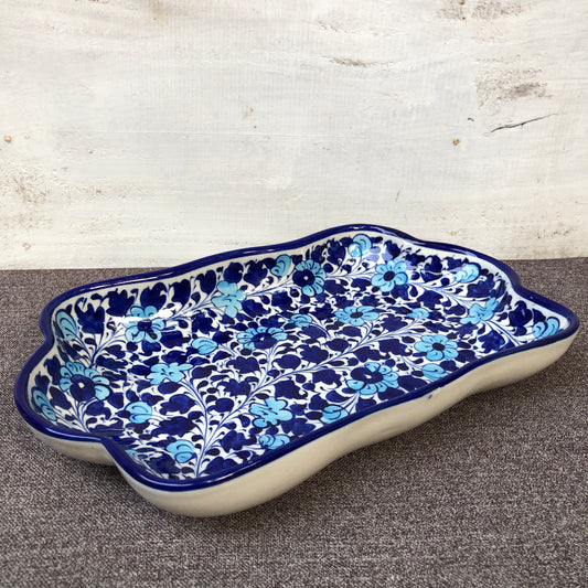 Light Serina Blue Medium Rectangle Dish