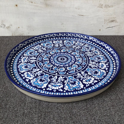 Antique Light Blue Deep Platter - Large