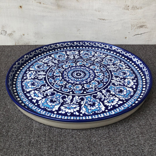 Antique Light Blue Deep Platter - Large