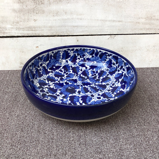 Blue Pattern Design In Handmade Crockery | Arraish