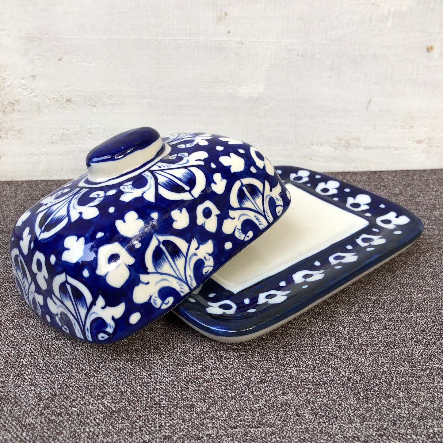 Blue Celico Butter Dish