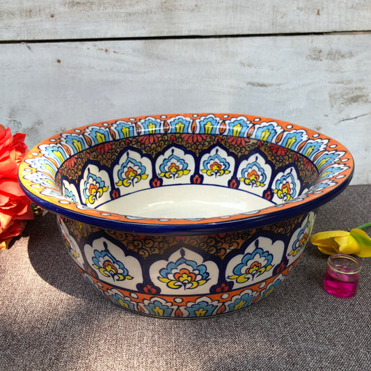 Brown Large Deep Bowl