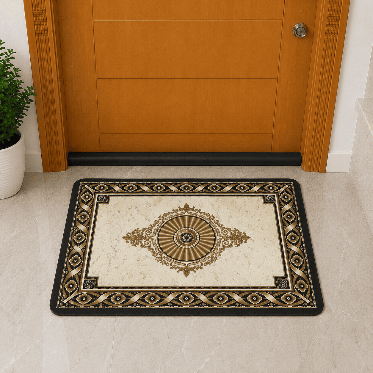 Geometric Weave Door Mat