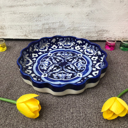Blue Celico Round Dish Medium