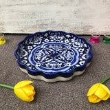 Blue Celico Round Dish Medium