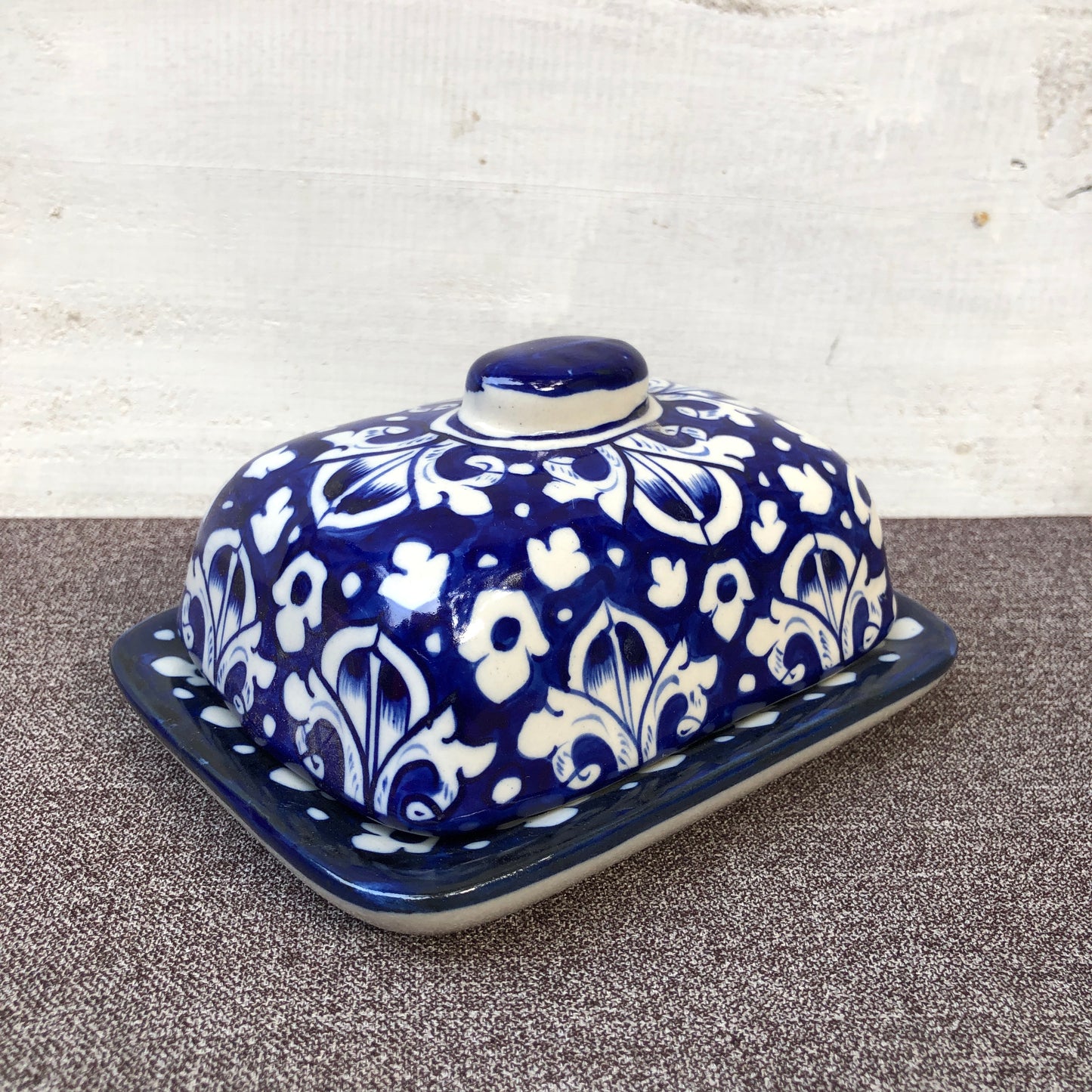 Blue Celico Butter Dish