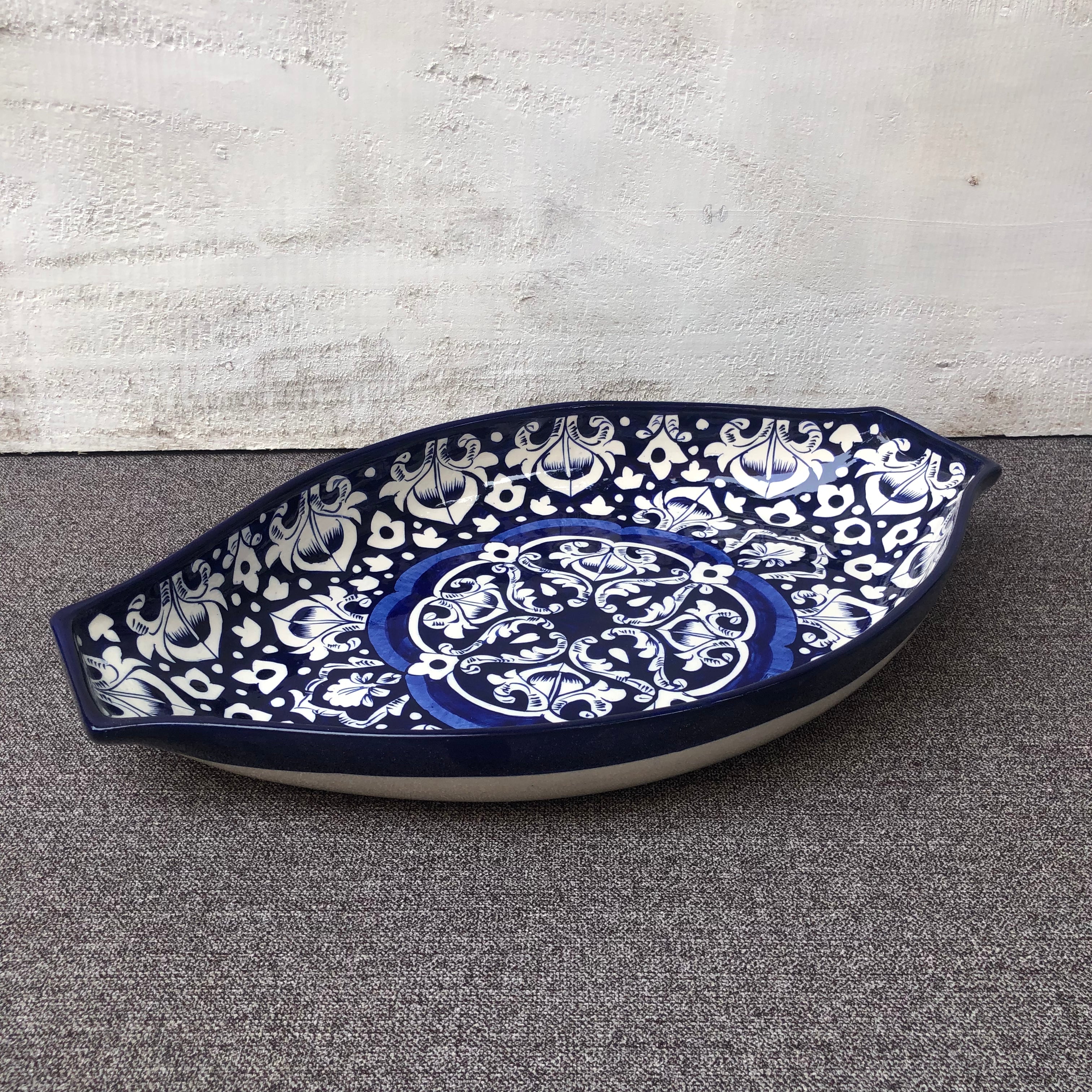 Blue Celico New Oval Dish