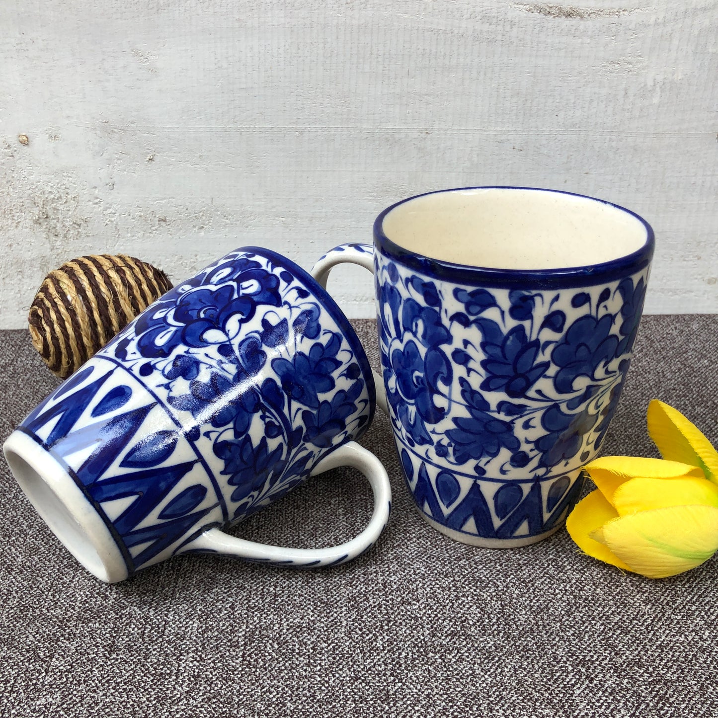 Serina Blue Large Mug - Set of 2
