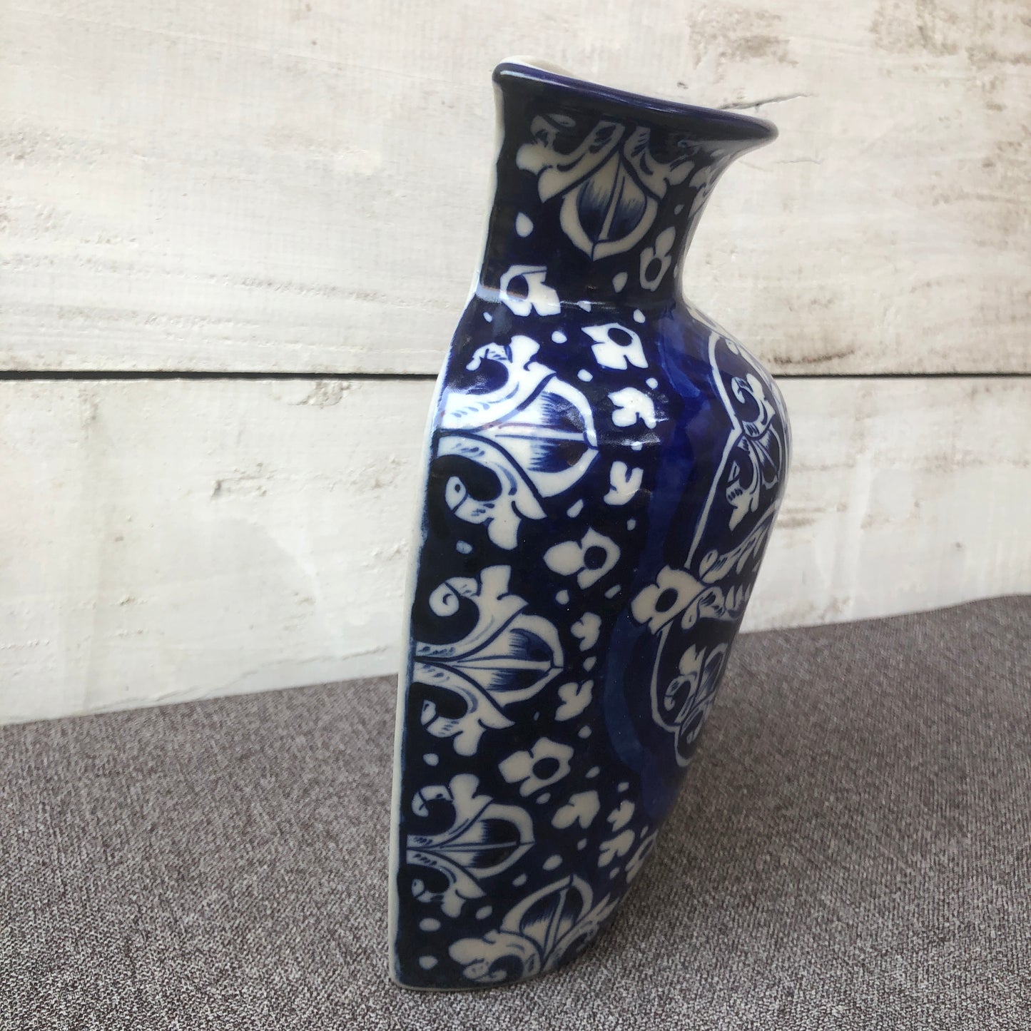 Blue Celico Large Bottle Hanging Planter