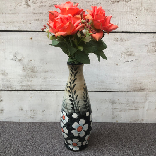 Black Flower Long Vase