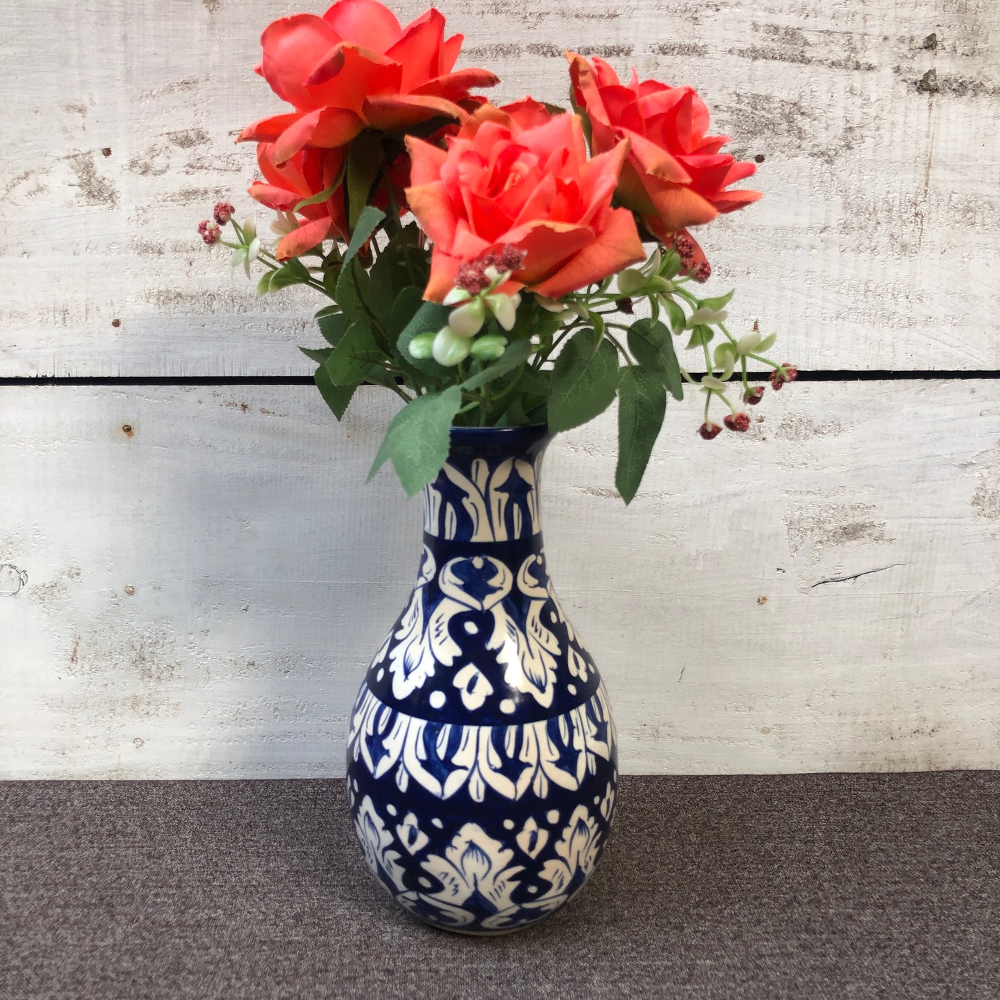Blue Heart Vase