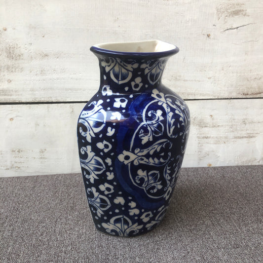 Blue Celico Large Bottle Hanging Planter