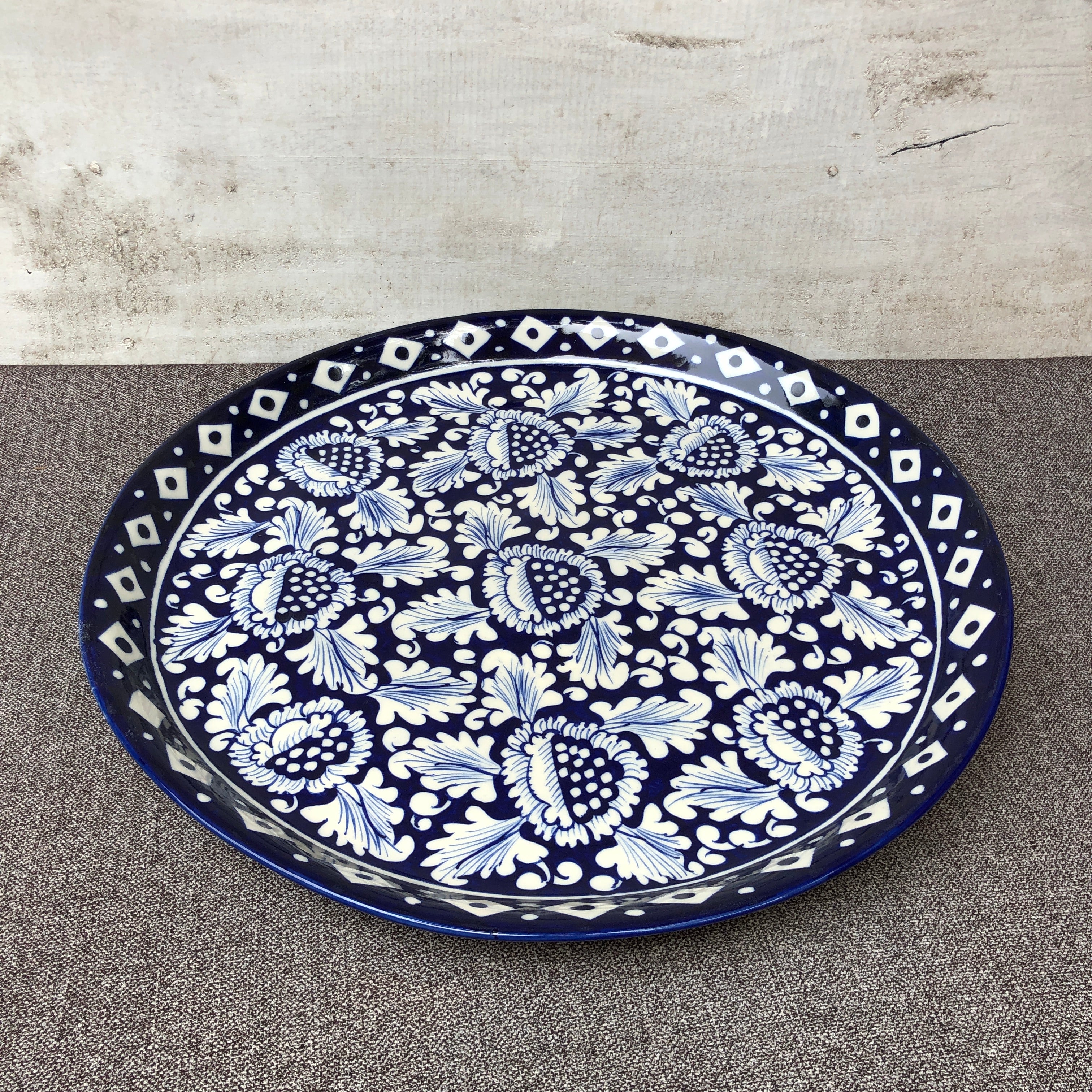 Coler Multan Color Felicity Round Platter | Ceramics | Blue pottery of Multan