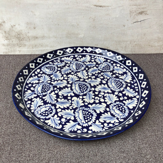 Blue Flower Big Round Platter