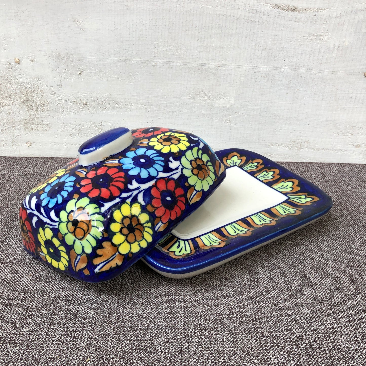 Jungle Flower Butter Dish