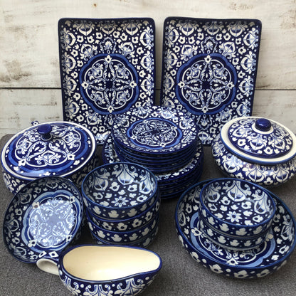 Blue Celico Dinner Set - 6 Persons Serving