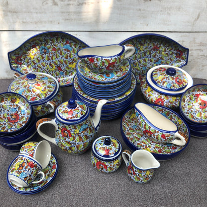 Spring Pattern Dinner Set - 8 Persons Serving With Tea Set